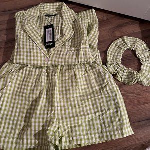 Green Gingham Set